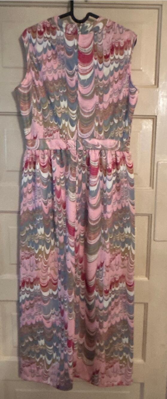 Vintage 60’s-70’s Leslie Fay maxi sleeveless dress